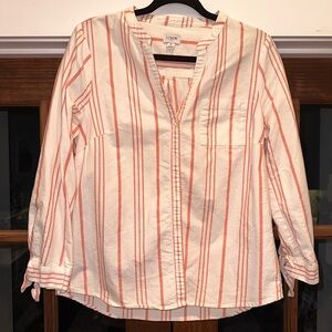 J.‎ Crew Size Small Women's Pink Striped Top Button Up